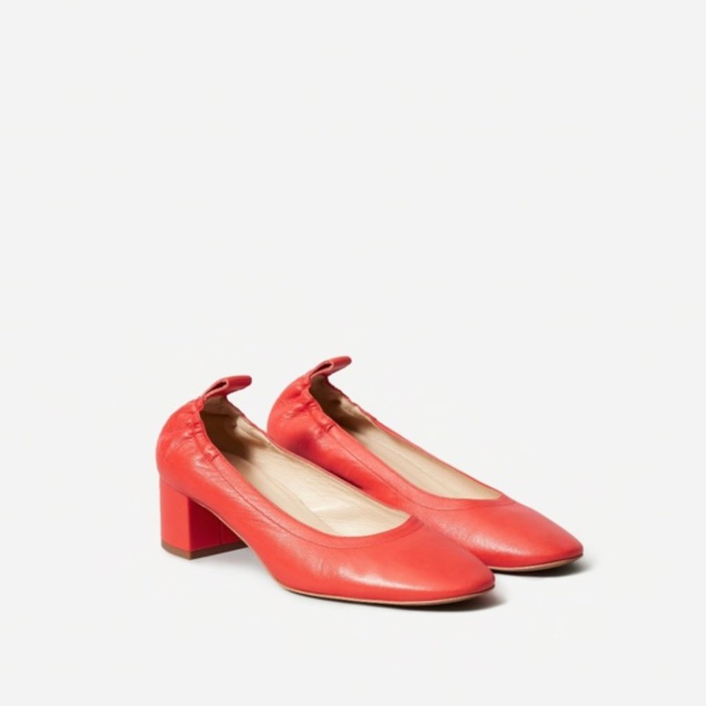 Red Everlane Day Heel in Size 5.5